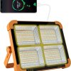 Rechargeable Work Light, 10000Lum Portable Solar LED Floodlight with USB Port/Magnetic/ 16500mAh/ 4 Lighting Modes, Emergency Work Lamp Job Site Light for Camping, Fishing
