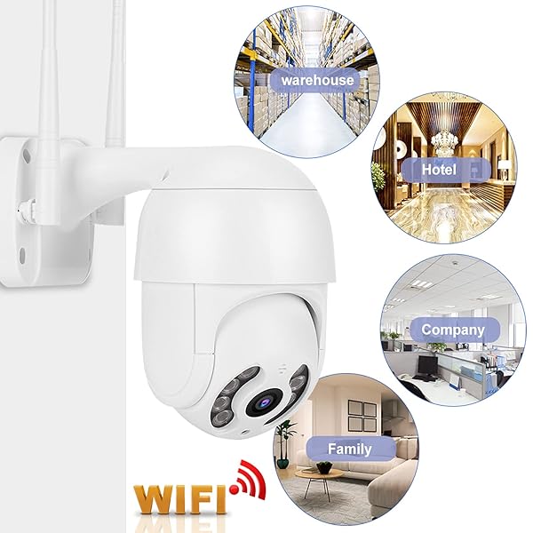 2 Inch Waterproof PTZ, 1080P WiFi 8 Lights Security Dome Camera Surveillance Works with Icsee 110 240VUS - Image 9