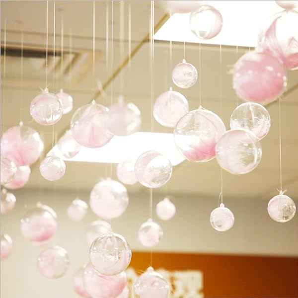 20 PCS Clear Fillable Ornaments Ball, Indoor Christmas Decorations, DIY Plastic Christmas Tree Decorations Balls, 3.15in/80mm Plastic Balls for Gifts, Wedding, Party, Home Decor - Image 7