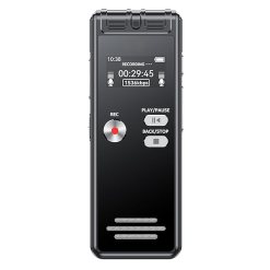64GB Voice Recorder Device, Audio recorder with Playback, Small Tape recorder with A-B Repeat, MP3 Player and Password, Voice Activated Recorder for Lecture,Meetings,Class.【64GB TF Card Included】
