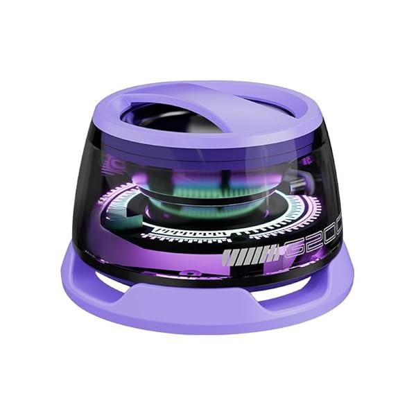 BTMDECOR Magnetic Bluetooth Speaker with RGB Lights, Portable Wireless Speaker, Mini Waterproof Speaker for Shower, Travel, and Outdoor Use, Phone Stand with Speaker Dock (Purple)