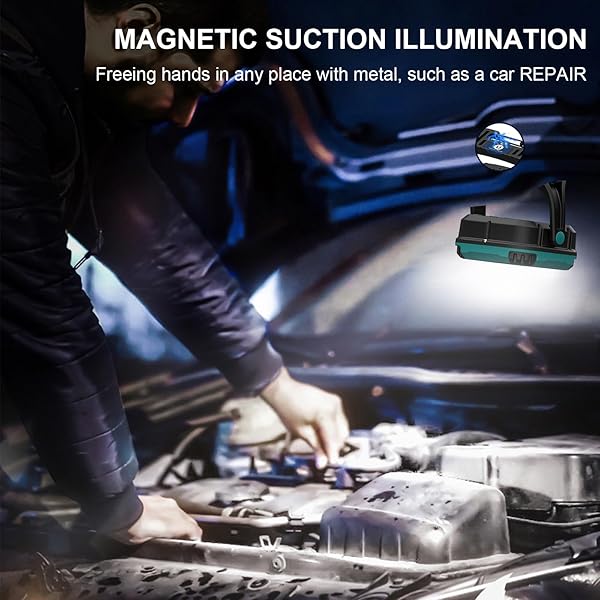 Battery Spotlight, Camping Lamp, Portable, 40 W, 1000 Lumens, Super Bright Rechargeable Searchlight, Dimmable Emergency Light for Power Outages, Camping etc - Image 7