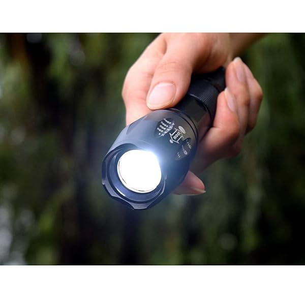 Bright Flashlight Torches, 4 Slot Universal Charger, with 4 Rechargeable Battery & Charger,Adjustable Focus Torch, Smart Charger for Outdoor Camping, Cycling, Night Fishingaily Use With 4-Slot Charger - Image 7