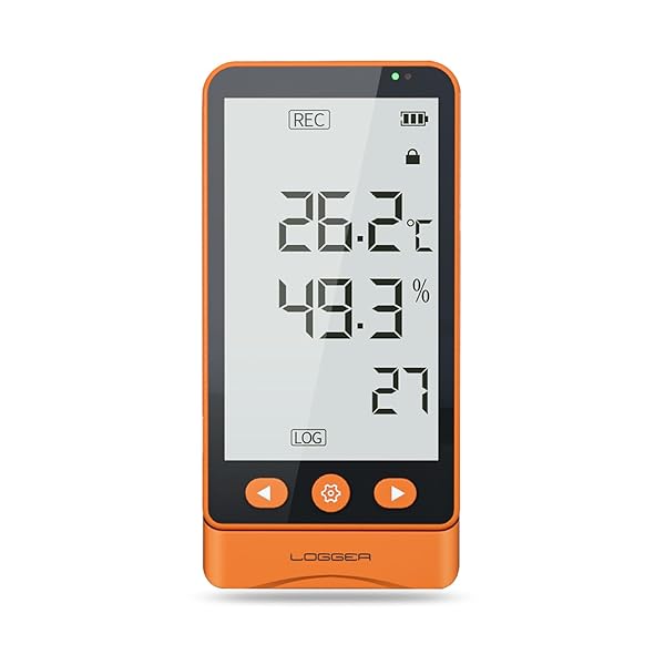 CHNADKS GSP-80S Temperature & Humidity Data Logger, High-Precision Sensor, LCD Display, USB Export (PDF/Excel), Alarm Alerts, Rechargeable Battery, for Cold Chain, Storage & Labs (-30℃ to 60℃)