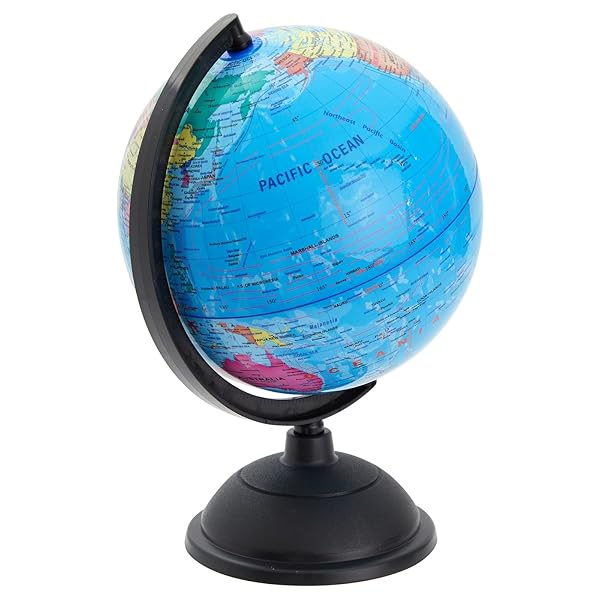 Juvale 8 Inch World Perfect Spinning Globe for Kids, Geography Students, Teachers and More, Blue - Image 8