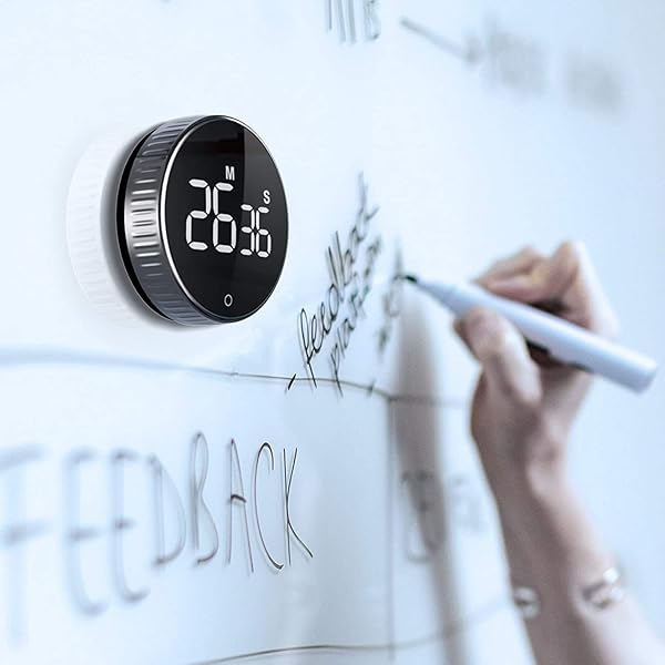 Kitchen Timer, HOMMINI Digital Cooking Timer with Large LCD Display Loud Alarm, One Button Operation Magnetic Countdown Timer, Knob Control, for Kitchen Classroom Homework Fitness and More - Image 9