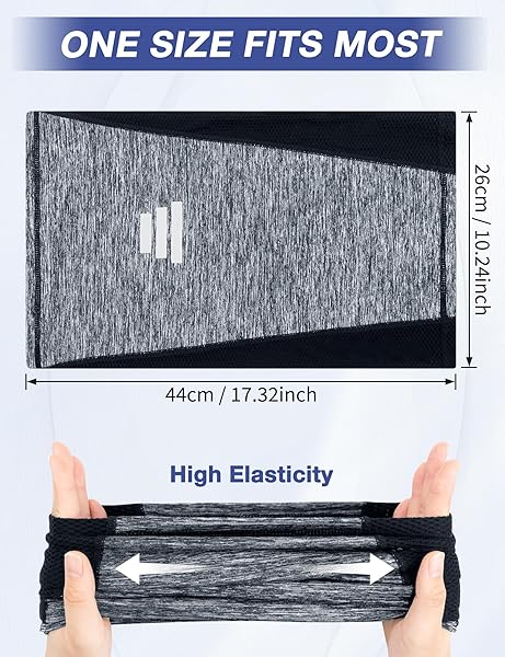 MELLIEX Multifunctional Neck Warmer with Drawstring, Elastic Breathable Neck Cover, Windproof Sun Protection Neck Warmer for Men Women Outdoor Cycling Motorcycle Racing, grey, 44*26cm - Image 6