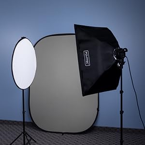 RigWig Fovitec StudioPro 7'6" Pop Out Muslin Backdrop & Reflector Clip Background Stand - Image 8