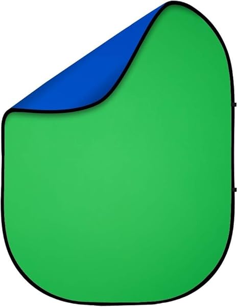 Rigwig 1.5m x 2m Double-Sided Pop-Out Muslin Studio Pro Photography/Streaming Background Foldable Panel, Zipper Carry Bag with 7.6'' Heavy Duty Backdrop Stand (Blue/Green Backdrop + 7.6'' Stand) - Image 3