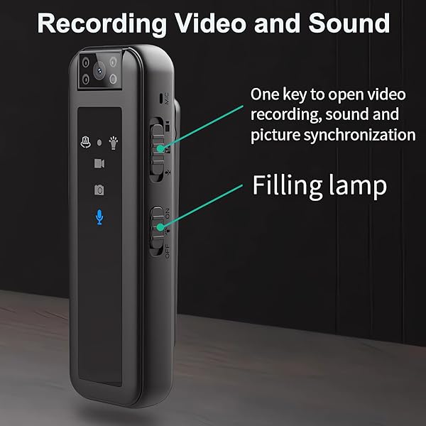 SRIKEKL Mini Body Camera Video Recorder with Night Vision & Rotatable lens HD 1080P, 4-5 HR Battery Life Wearable Police Cam for Law Enforcement&Indoor/Outdoor Use(64GB Memory Card) - Image 6