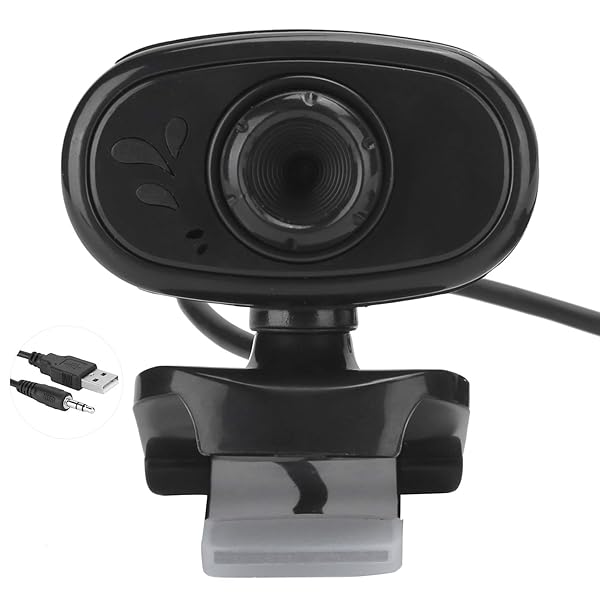 ciciglow USB Webcam with Microphone,Computer Camera PC Desktop High-Definition Image Drive‑Free Video Conference for Video Calling, Studying, Conference